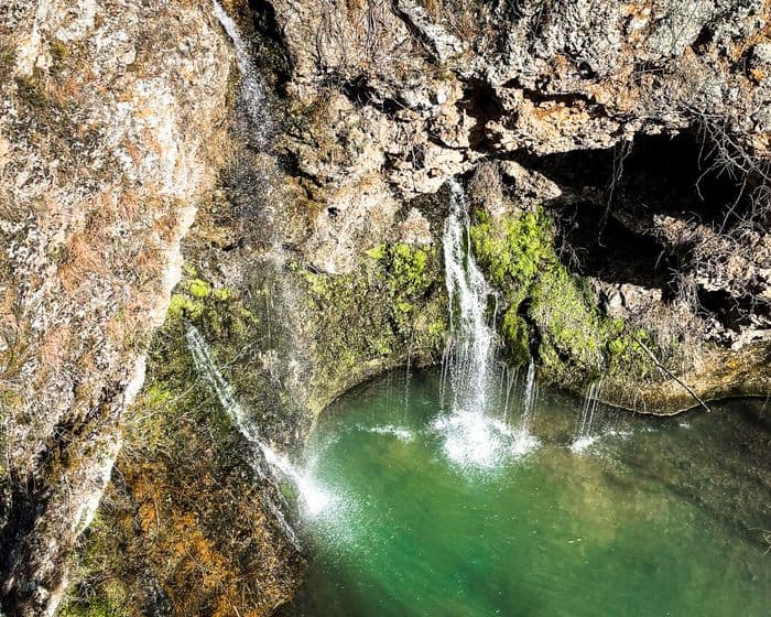 Waterfall at Natural Falls State Park in Oklahoma.