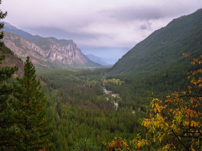 View of Methow Valley and Mazama in Washington State.